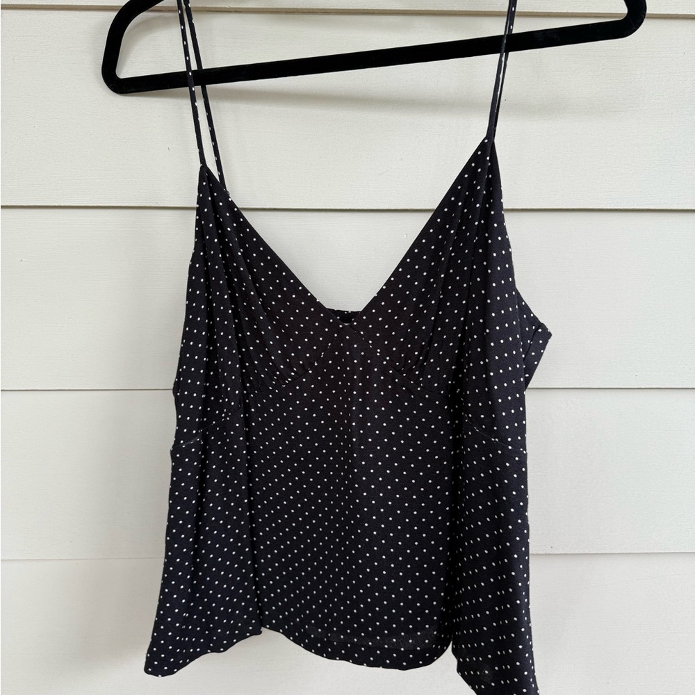 Polka Dot Black Cami Top reformation